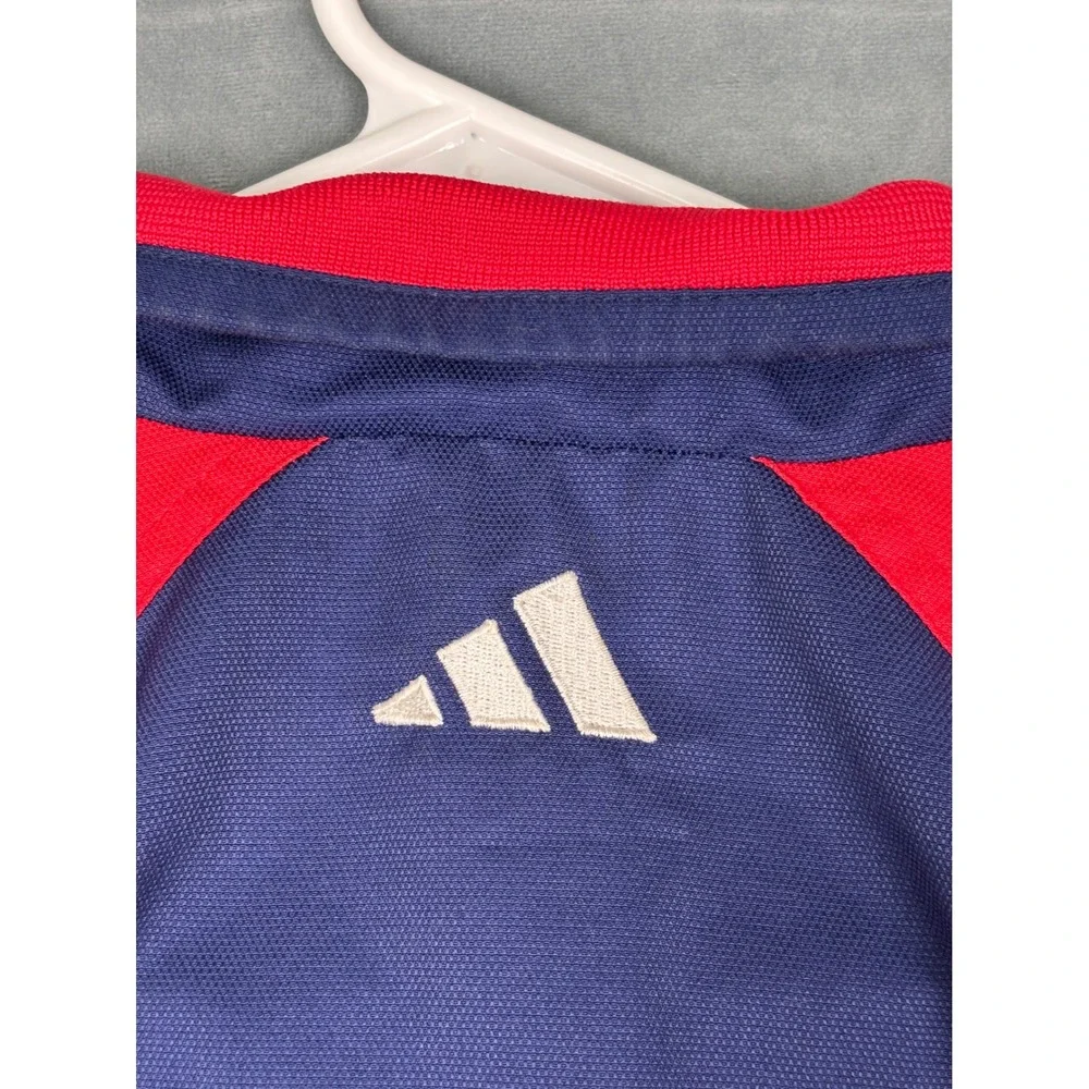 Adidas Climalite Vintage Track Jacket Navy Red Full Zip Mens Large